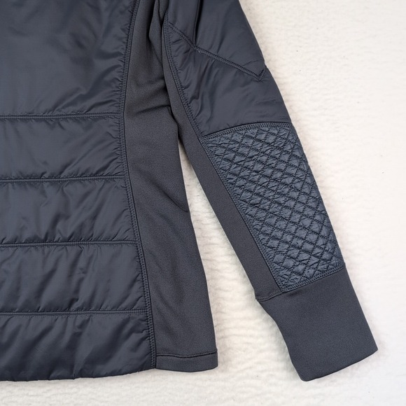 Athleta Rock Ridge Primaloft Quilted Jacket Sz XS Hooded Astronomy Grey 350851 - Picture 6 of 10